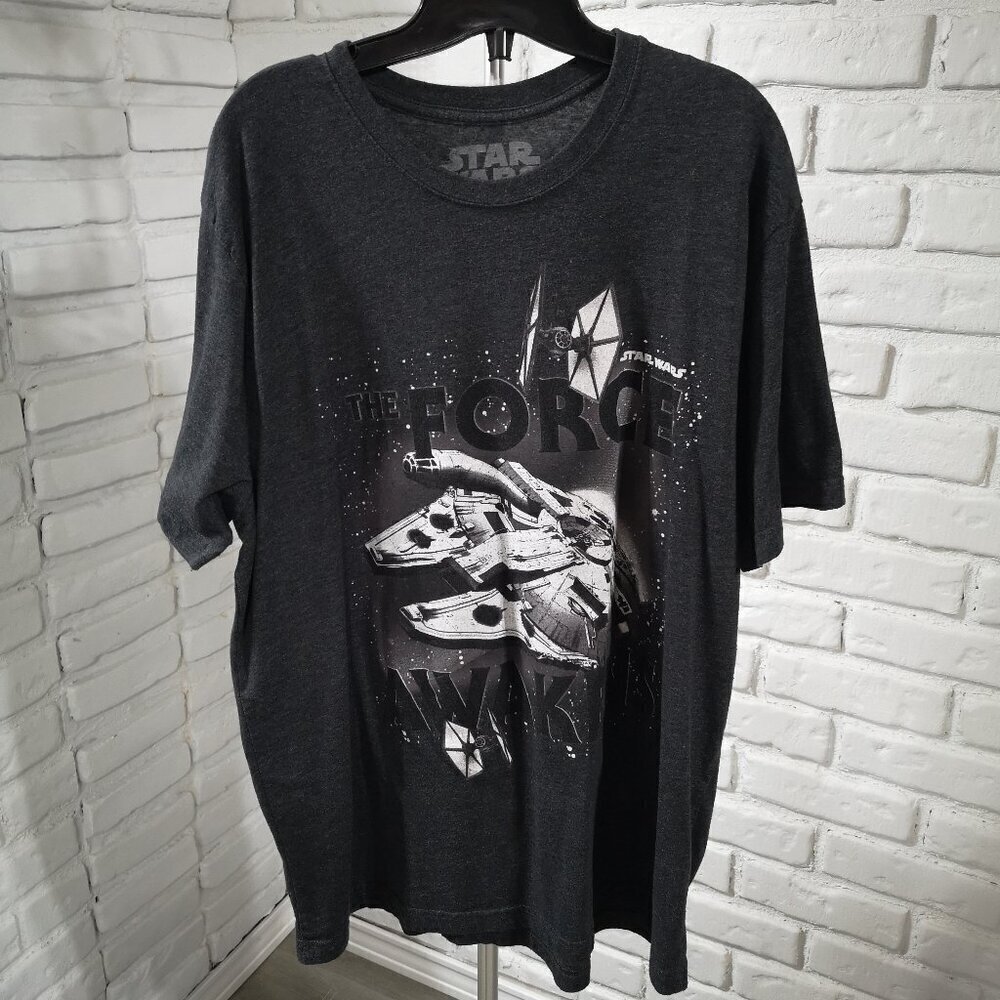 Star Wars Men's Size XL Dark Grey Short Sleeves Straight Fit T-shirt